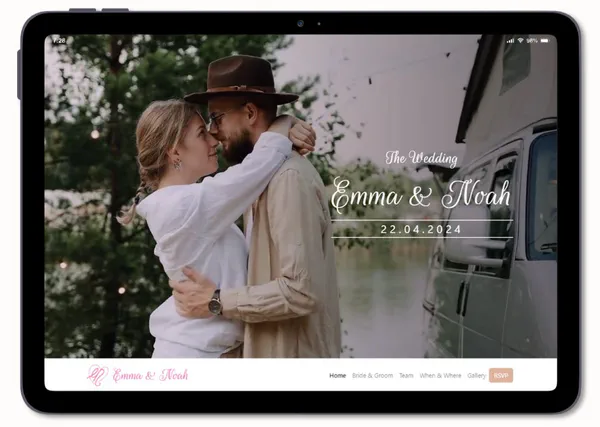 A website that acts as a central information hub for your wedding