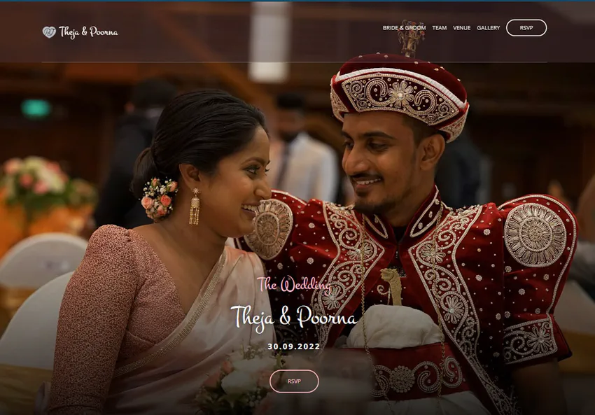 Demo wedding website 2